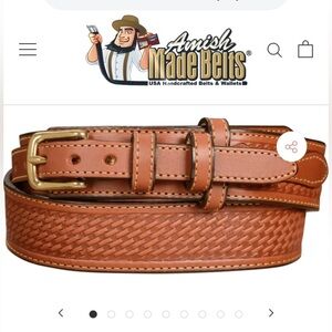 THE WALKER: CHESTNUT BROWN STITCHED BASKET WEAVE RANGER size 32”